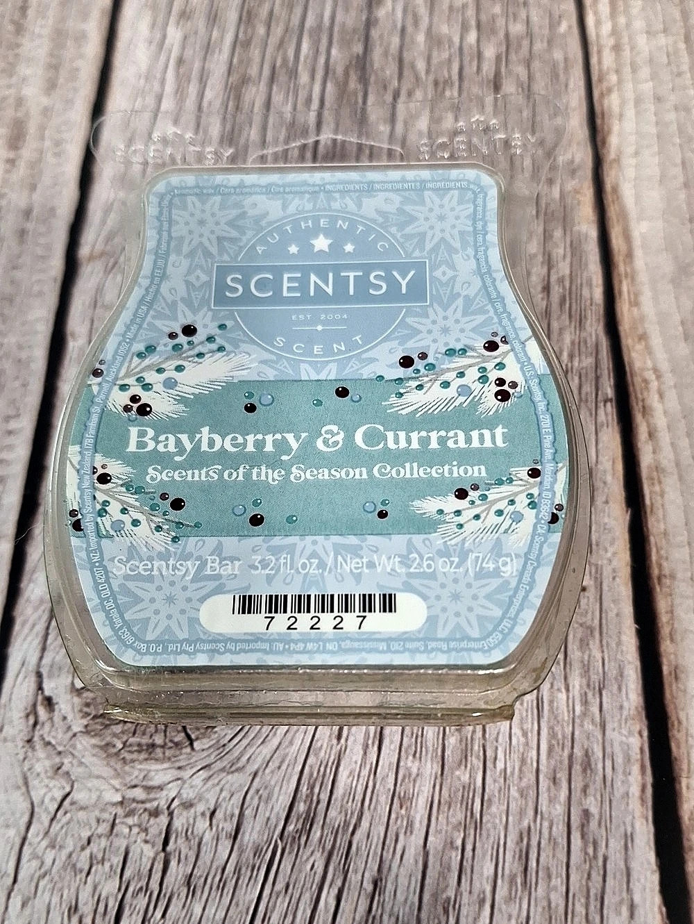 Scentsy Bayberry & Currant Wax Bar – Full Bar – New/Unused